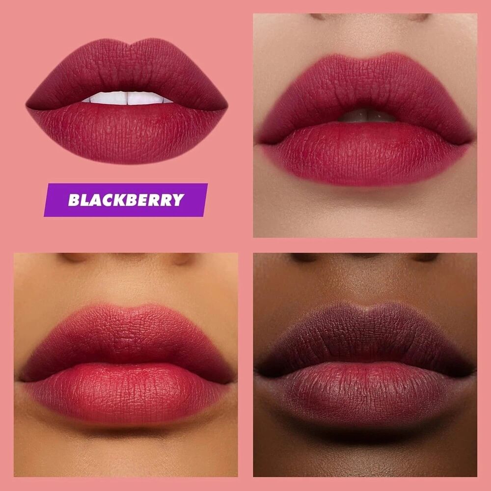 Lime Crime Plushies - Blackberry - Matte Lipstick Soft Lip Veil  NEW Rare NIB